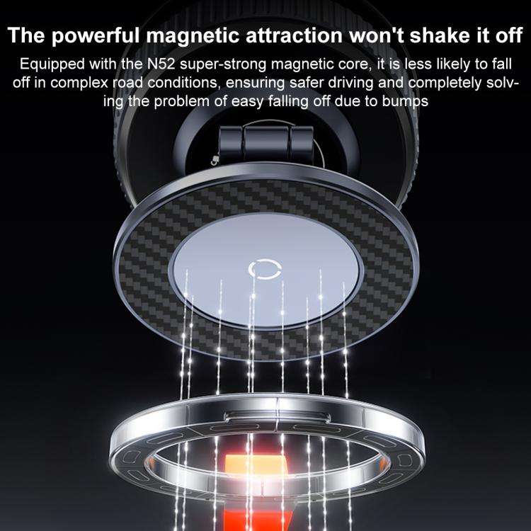 K001B 360 Degree Rotation Suction Cup Car Magnetic Phone Holder(Dark Gray)