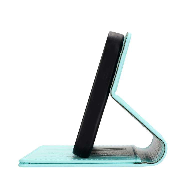 For Ulefone Note 21 Ballet Girl Diamond Studded RFID Vegan Leather Phone Case(Mint Green)
