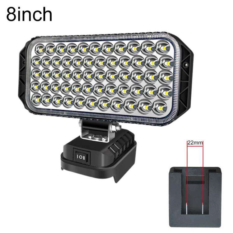 8 inch Square High and Low Beam Dual USB LED Emergency Work Light, For Dayi Battery Slot
