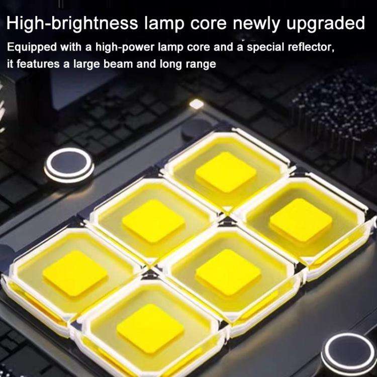 8 inch Square High and Low Beam Dual USB LED Emergency Work Light, For Dayi Battery Slot
