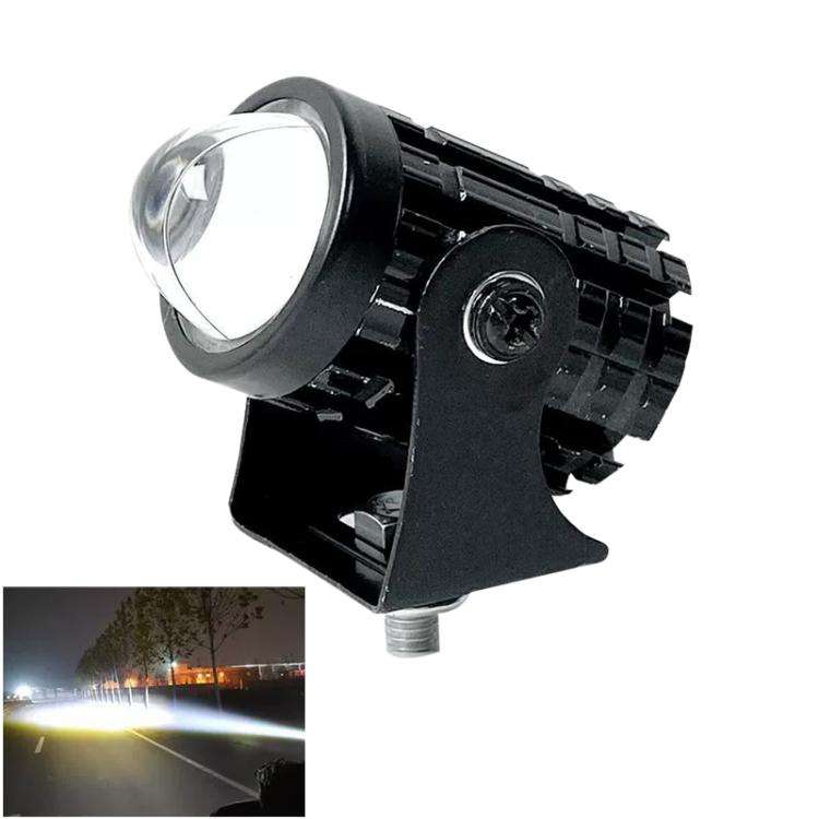 DC12-60V Motorcycle Ultra-bright LED mini Spotlight, Type:without Switch(High White and Low Yellow)