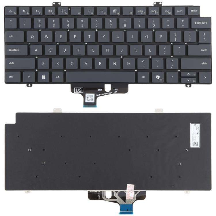 For Dell Pro 14 Plus PB14250 14255 Pro Max 14 Series US Version Laptop Keyboard(Grey)