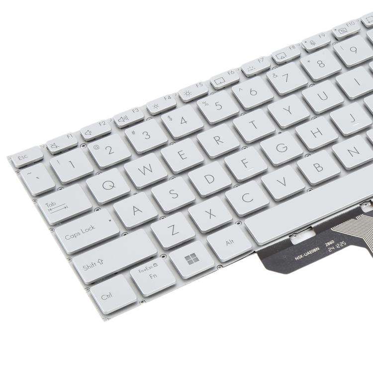 For ASUS Vivobook Pro 16 K6502 K6602 ZC ZE US Version Backlit Laptop Keyboard(Silver)