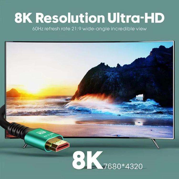 2M HDMI 2.1 8K HD Cable Connecting TV Computer Projector Video Cable