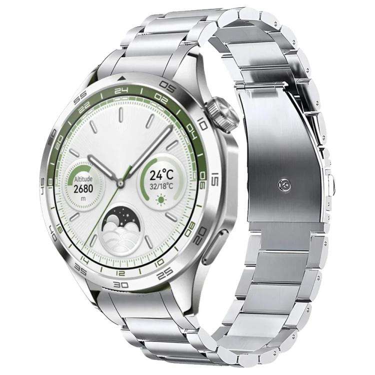 For OPPO Watch X2 / Watch X Three Beads Folding Flat Buckle Titanium Alloy Watch Band(Silver)