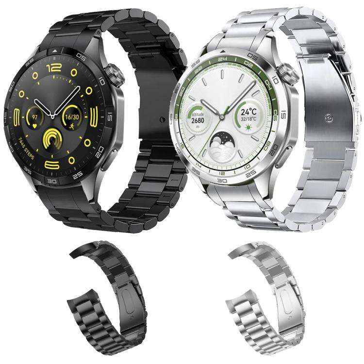 For OPPO Watch X2 / Watch X Three Beads Folding Flat Buckle Titanium Alloy Watch Band(Silver)