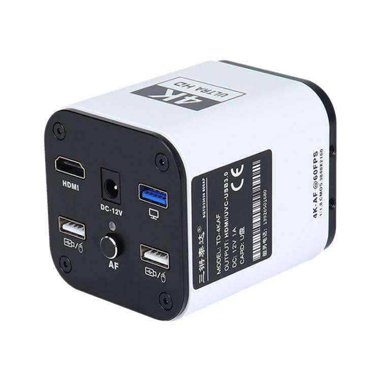 TAIDA TD-4KAF 60FPS CCD Edge Detection 4K Industry Microscope Camera, Plug:US Plug