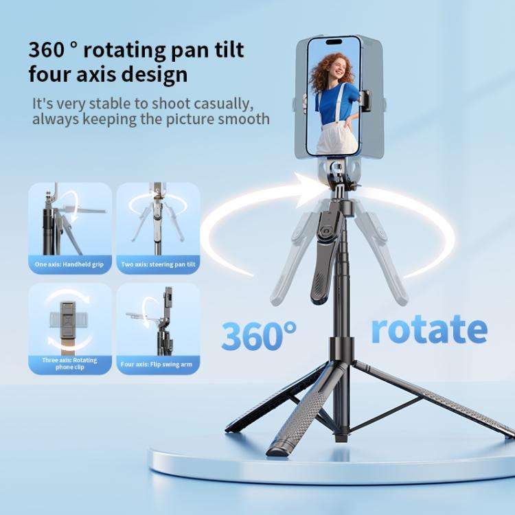 K29 Floor Standing Telescopic Phone Tripod Selfie Stick(Black)