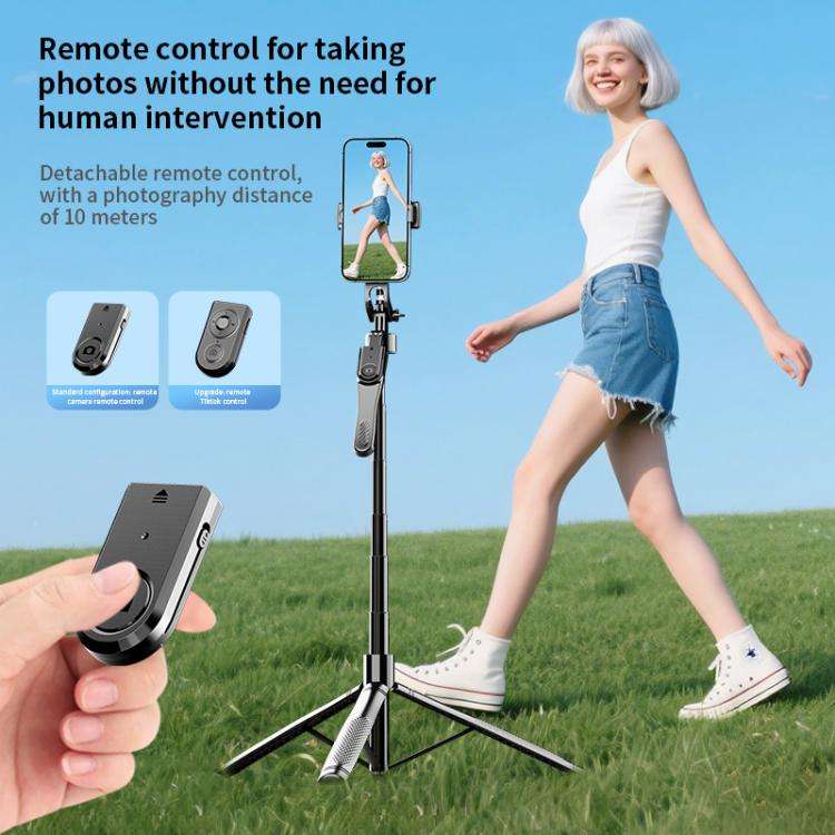 K29 Floor Standing Telescopic Phone Tripod Selfie Stick(Black)