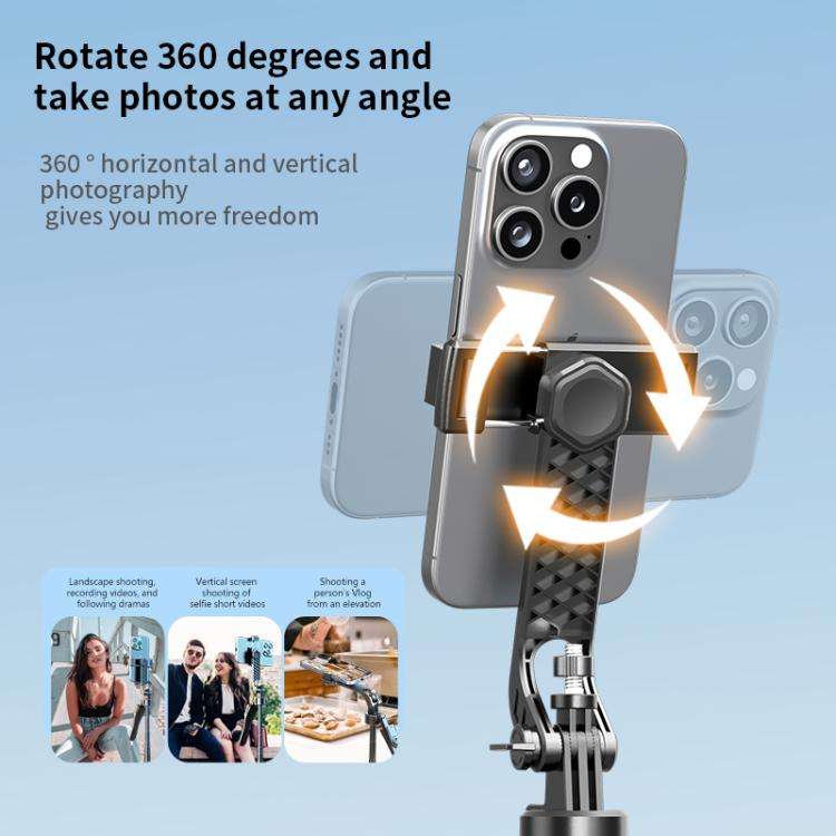 K29 Floor Standing Telescopic Phone Tripod Selfie Stick(Black)