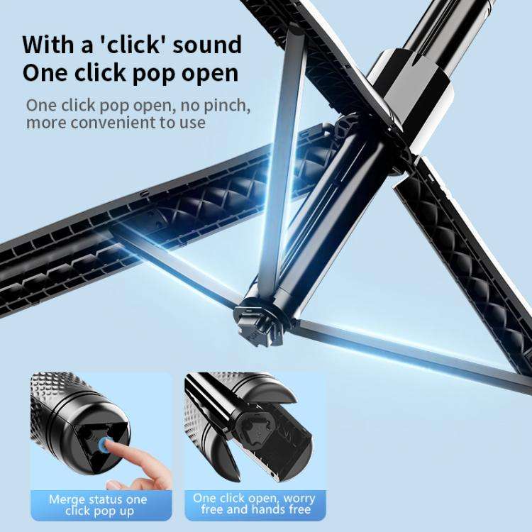 K29 Floor Standing Telescopic Phone Tripod Selfie Stick(Black)