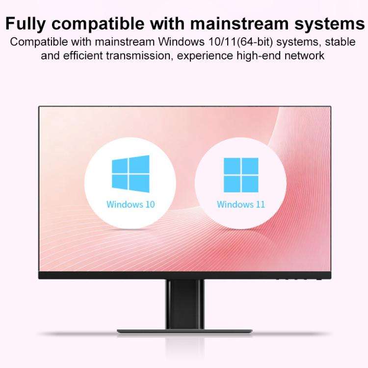 COMFAST CF-988BE 6500Mbps WiFi7 USB 3.0 Tri-Band Driverless Wireless Network Adapter(Pink White)