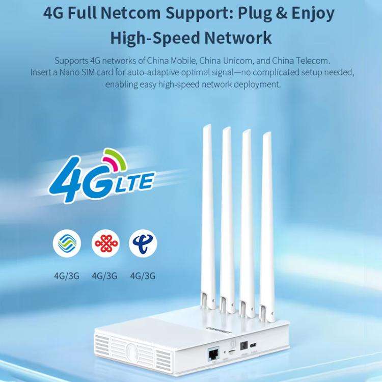 COMFAST CF-E11 Portable 4G SIM to Ethernet / WiFi Router, Plug:EU Plug(White)