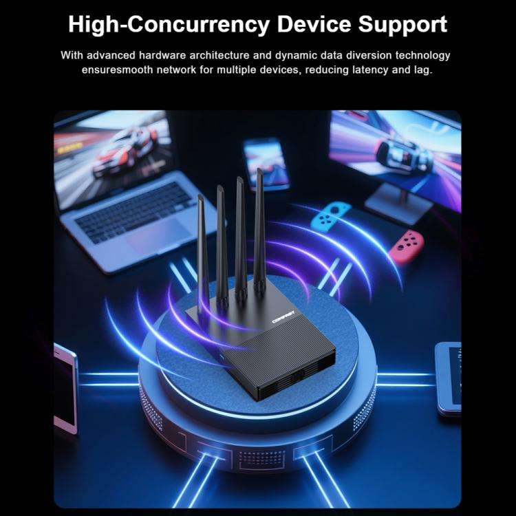COMFAST CF-E13 Portable 4G SIM to Ethernet / WiFi Router, Plug:EU Plug(Black)