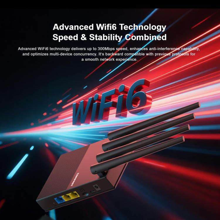 COMFAST CF-E13 Portable 4G SIM to Ethernet / WiFi Router, Plug:EU Plug(Black)