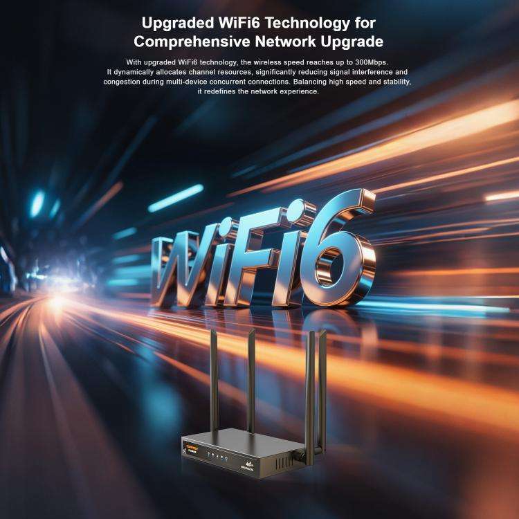 COMFAST CF-E15 Industrial Grade 4G SIM to Ethernet / WiFi Router, Plug:EU Plug(Black)