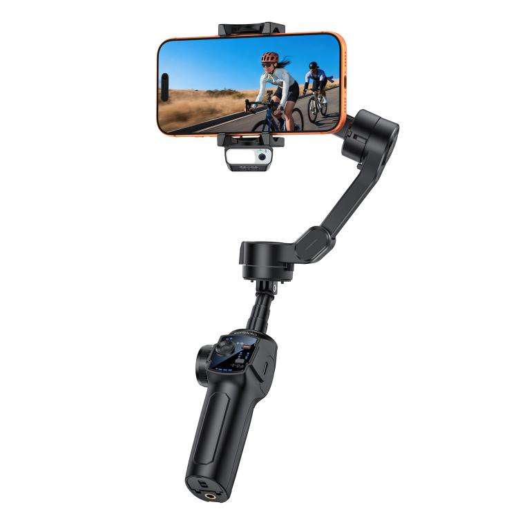 Yesido SF32 Pro Telescopic 3-Axis Gimbal Selfie Stick with AI Module(Black)