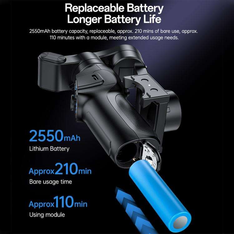 Yesido SF32 Pro Telescopic 3-Axis Gimbal Selfie Stick with AI Module(Black)