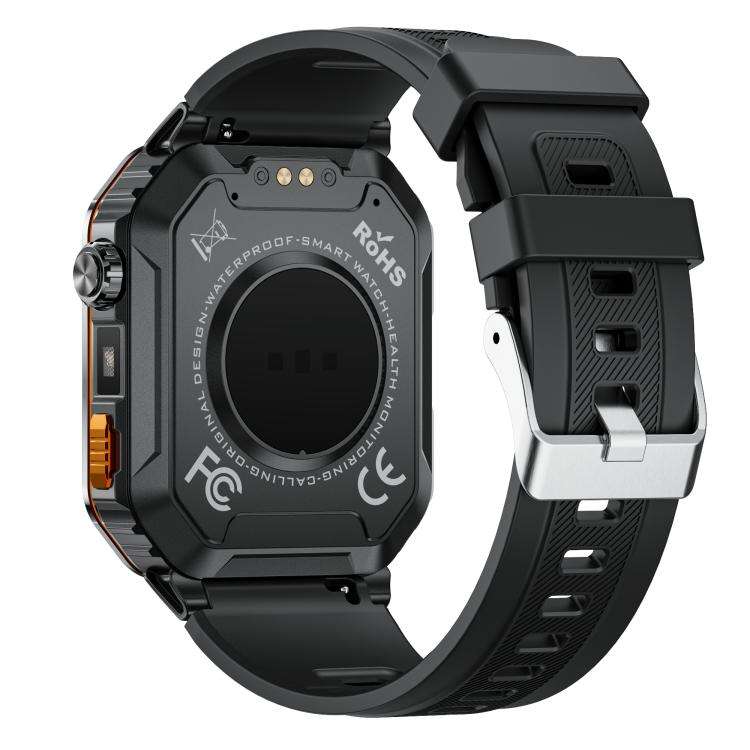 MT62 2.01-inch IPS Display Outdoor Adventures Smart Watch with 1000mAh Battery & Flashlight(Black)