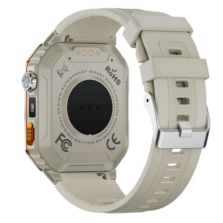 MT62 2.01-inch IPS Display Outdoor Adventures Smart Watch with 1000mAh Battery & Flashlight(Silver)