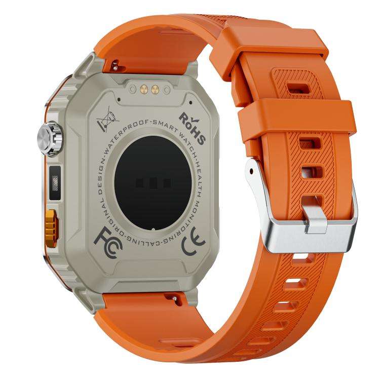 MT62 2.01-inch IPS Display Outdoor Adventures Smart Watch with 1000mAh Battery & Flashlight(Silve...