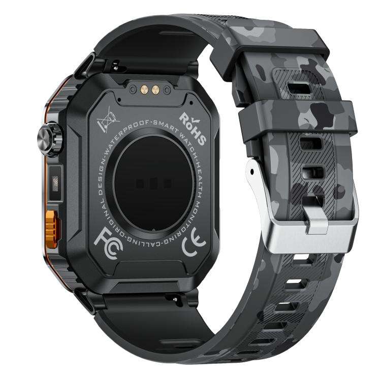 MT62 2.01-inch IPS Display Outdoor Adventures Smart Watch with 1000mAh Battery & Flashlight(Camou...