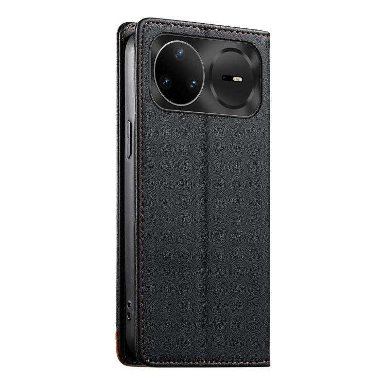 For Huawei Nova 15 Pro Dierfeng Splicing Strong Magnetic RFID Vegan Leather Phone Case(Black)