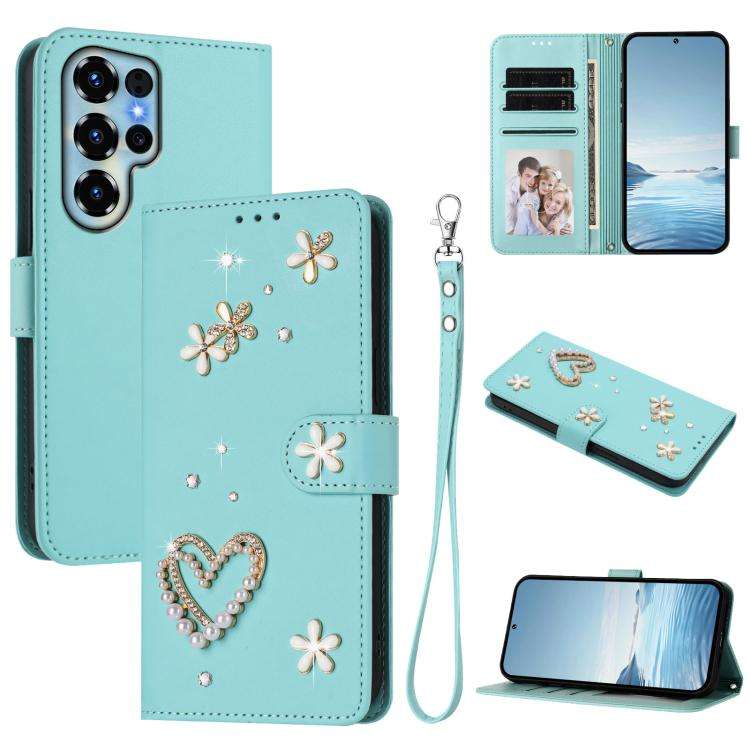 For Doogee Note 56X / 56X Pro ZS01 Double-Layer Heart Floral Vegan Leather Phone Case with Wrist ...