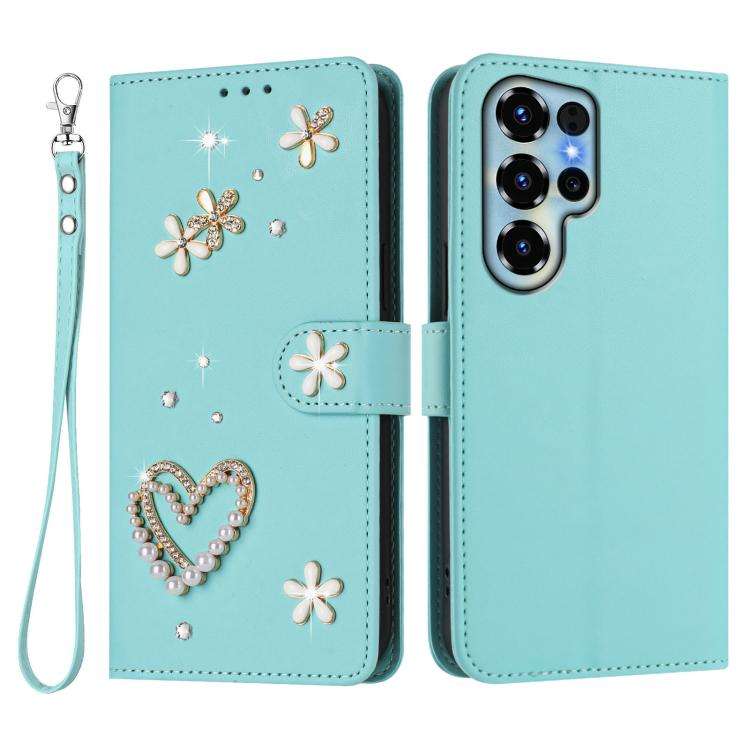 For Doogee Note 56X / 56X Pro ZS01 Double-Layer Heart Floral Vegan Leather Phone Case with Wrist ...