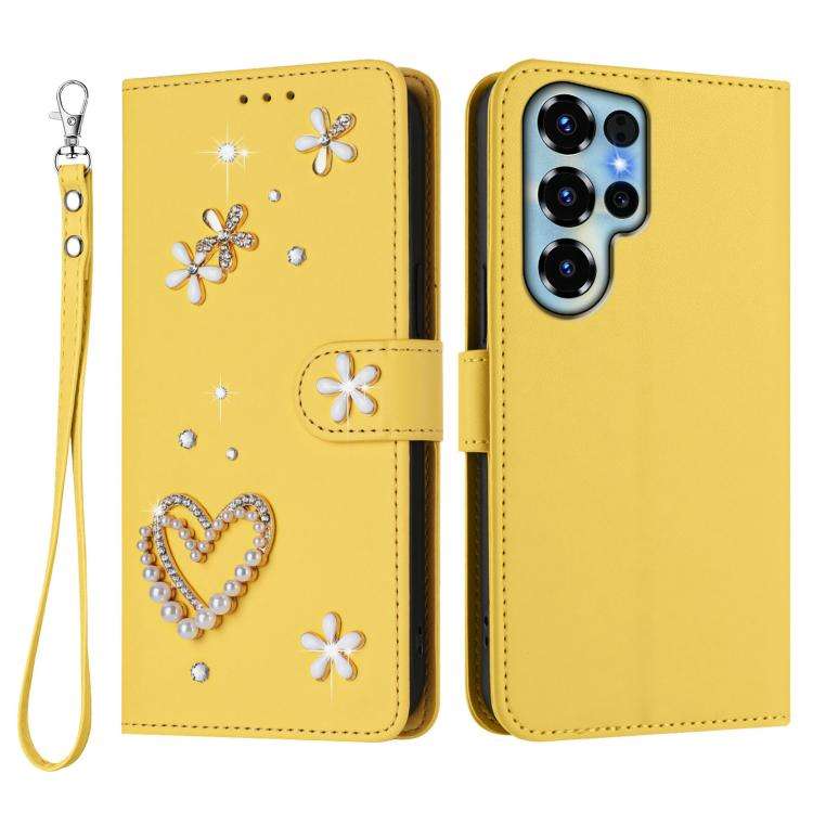 For Doogee Note 56X / 56X Pro ZS01 Double-Layer Heart Floral Vegan Leather Phone Case with Wrist ...