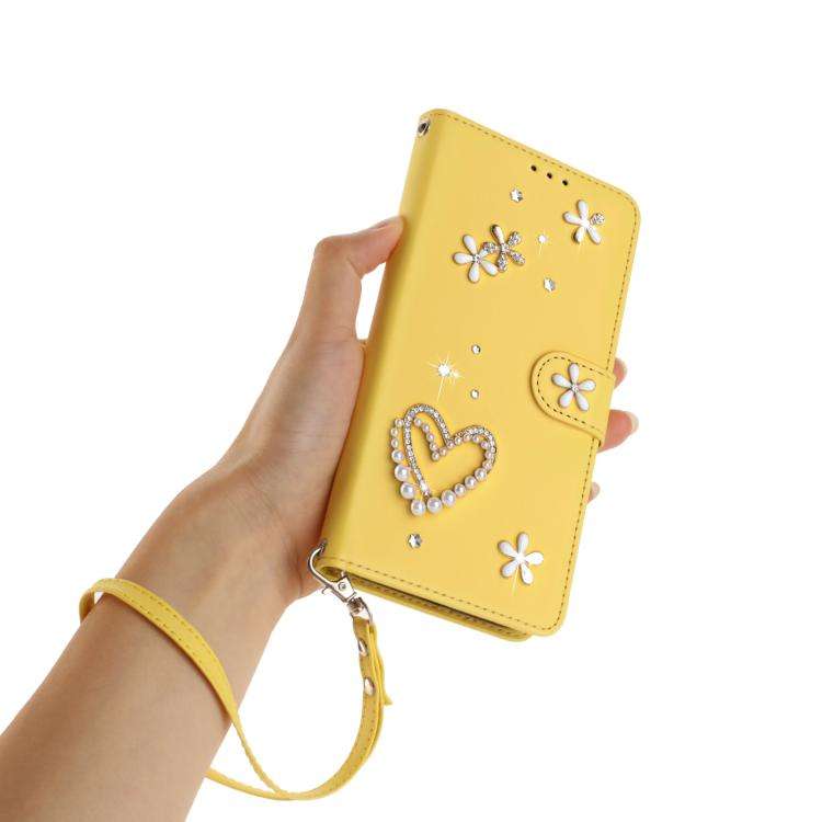 For Doogee Note 58 / 58 Pro ZS01 Double-Layer Heart Floral Vegan Leather Phone Case with Wrist St...