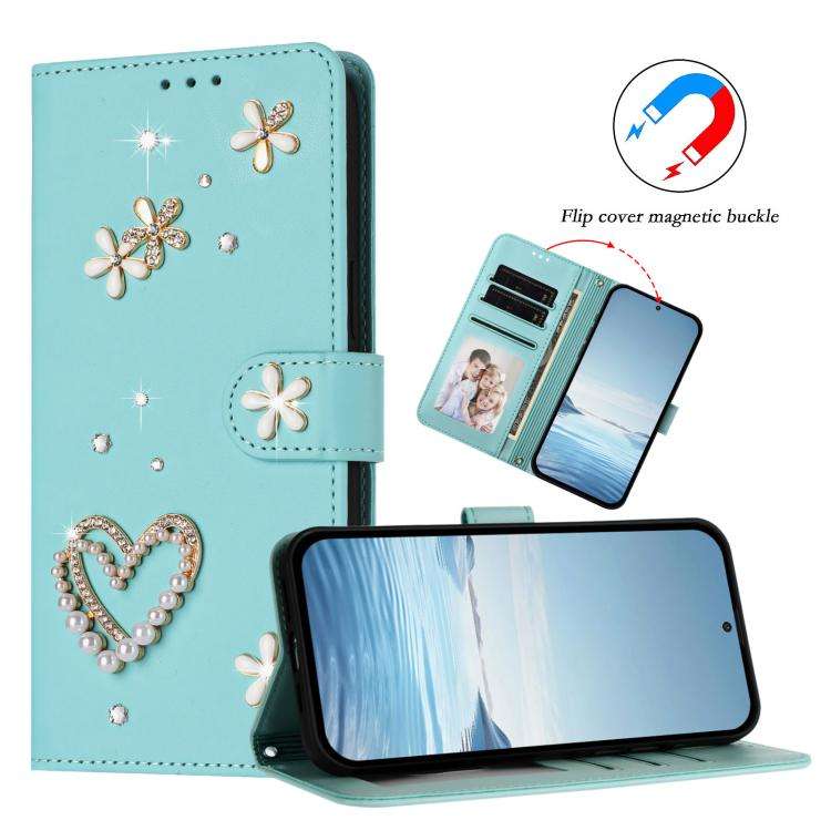 For Ulefone Note 18 Ultra/Note 18 Pro ZS01 Double-Layer Heart Floral Vegan Leather Phone Case wit...