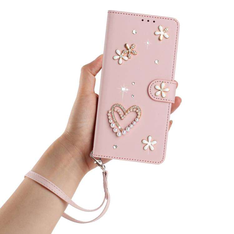 For Ulefone Note 18 Ultra/Note 18 Pro ZS01 Double-Layer Heart Floral Vegan Leather Phone Case wit...