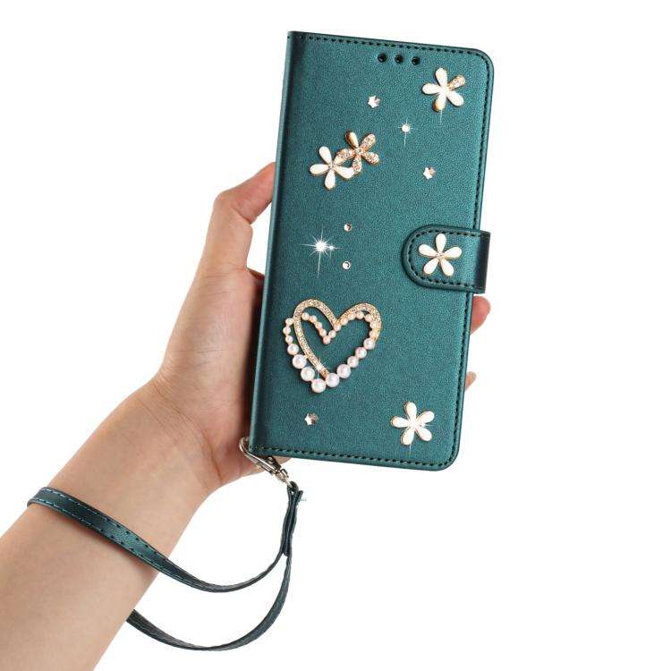 For Ulefone Note 18 Ultra/Note 18 Pro ZS01 Double-Layer Heart Floral Vegan Leather Phone Case wit...