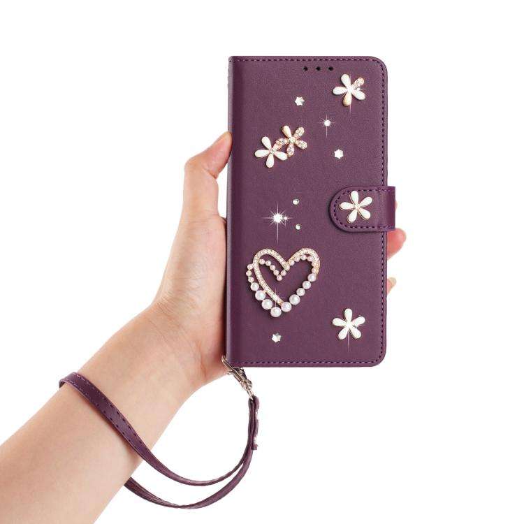 For Ulefone Note 18 Ultra/Note 18 Pro ZS01 Double-Layer Heart Floral Vegan Leather Phone Case wit...