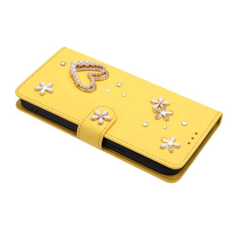 For Ulefone Note 20 Pro ZS01 Double-Layer Heart Floral Vegan Leather Phone Case with Wrist Strap(...