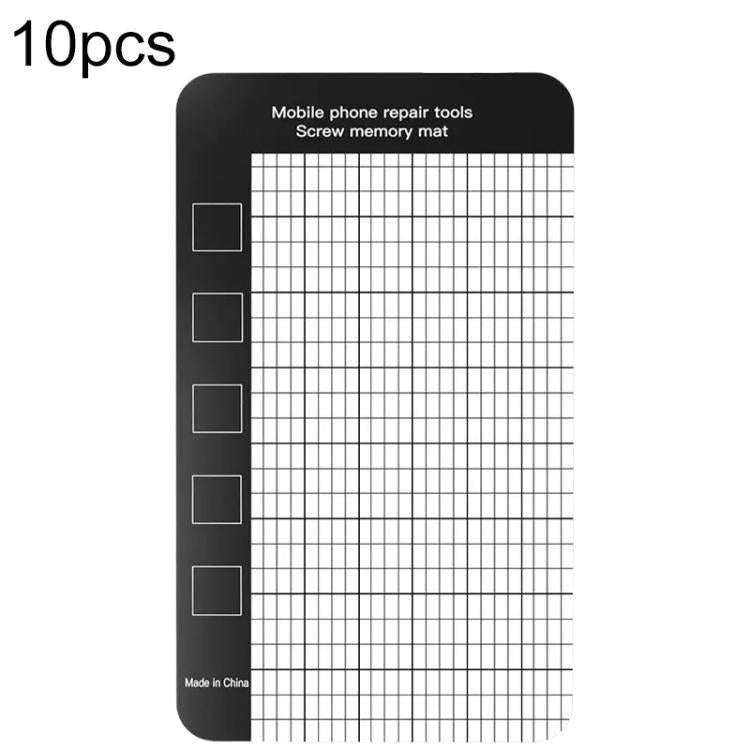 10pcs Anti-Loss Magnetic Screw Mat, Size:14.5 x 4.5cm