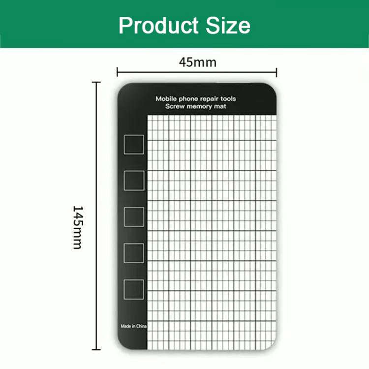 10pcs Anti-Loss Magnetic Screw Mat, Size:14.5 x 4.5cm