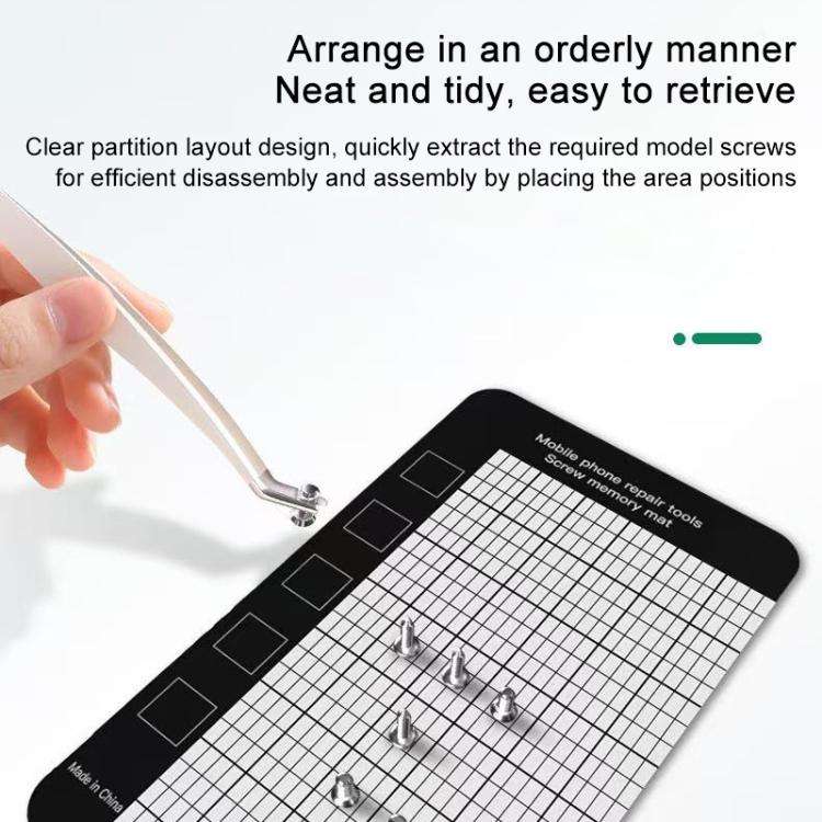 10pcs Anti-Loss Magnetic Screw Mat, Size:14.5 x 4.5cm