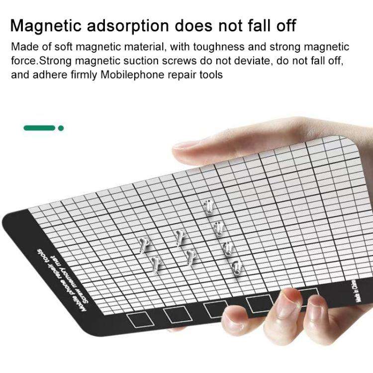 10pcs Anti-Loss Magnetic Screw Mat, Size:14.5 x 4.5cm