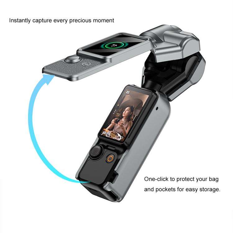 For DJI OSMO Pocket 3 GKK Gimbal Cover Screen Magnetic Full Cover with Strap(Black)