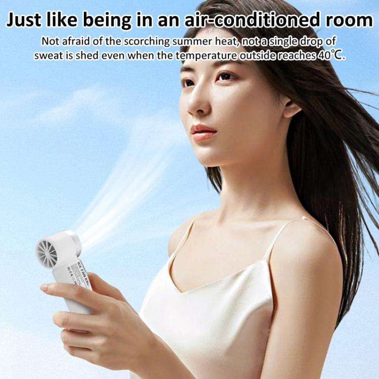 K824 Concentrated Wind Turbine Handheld Mini High Speed Fan(Black)