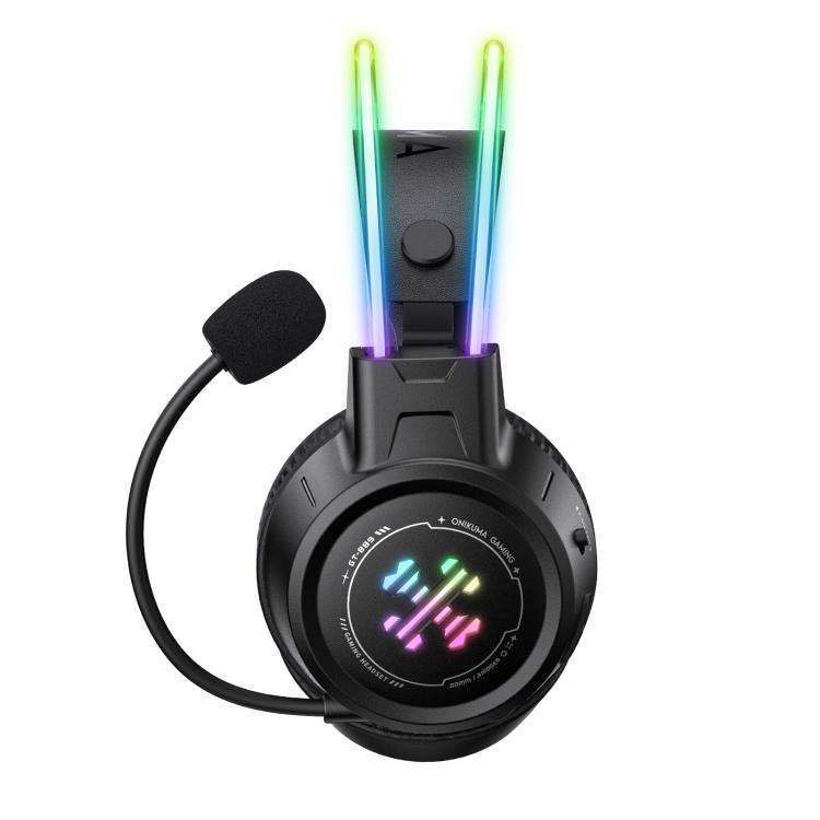 ONIKUMA GT889 Tri-mode RGB Bluetooth 2.4G Wired Gaming Headset(Black)