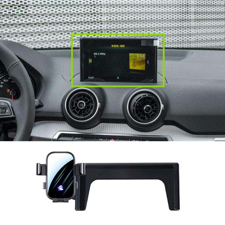 For Audi Q2L 18-24 7 inch Car Screen Phone Holder Mount with Extension Arm(Black)