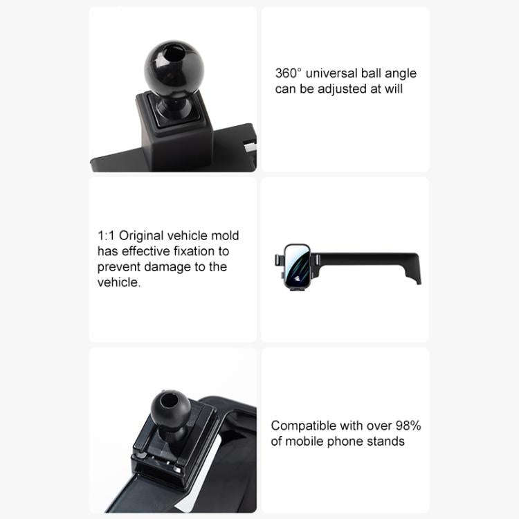 For Audi Q2L 18-24 7 inch Car Screen Phone Holder Mount with Extension Arm(Black)