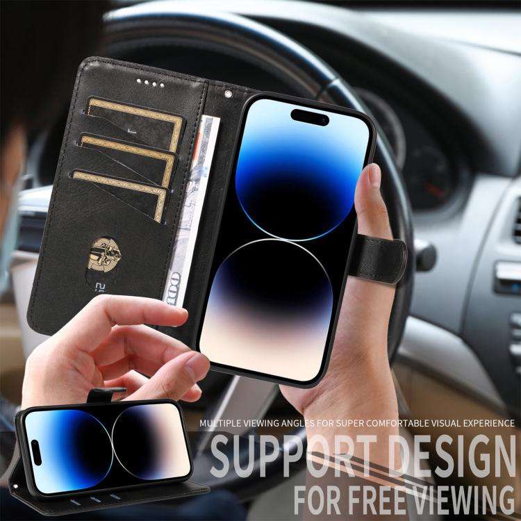 For Redmi Turbo 5 Max 5G T-type Stitch Leather Phone Case(Black)