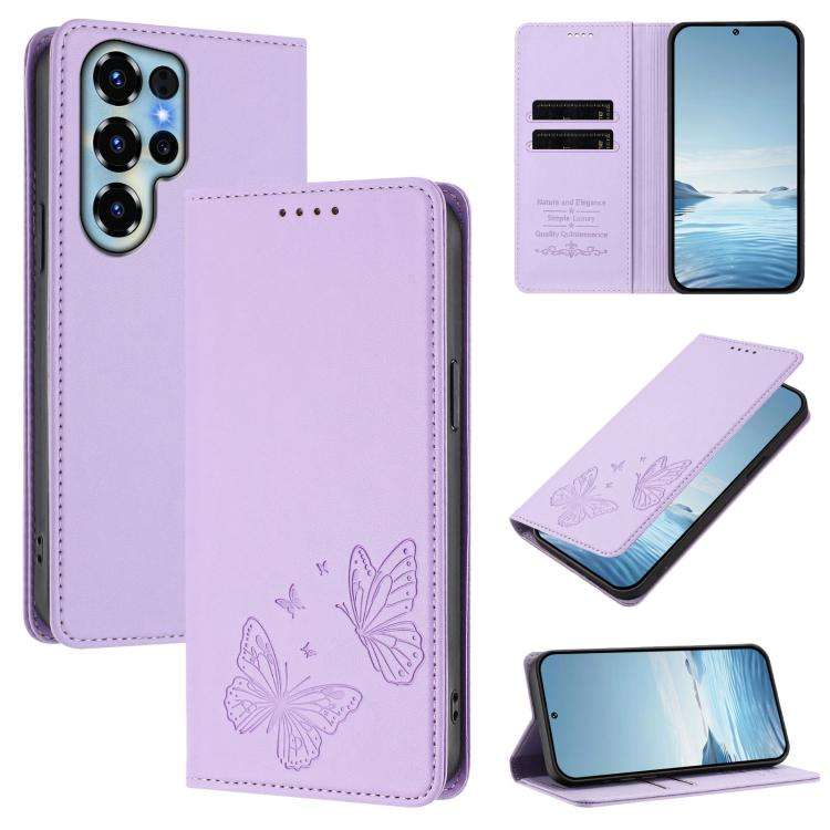 For Doogee Note 56X / Note 56X Pro Strong Magnetic Dual Butterfly RFID Vegan Leather Phone Case(L...