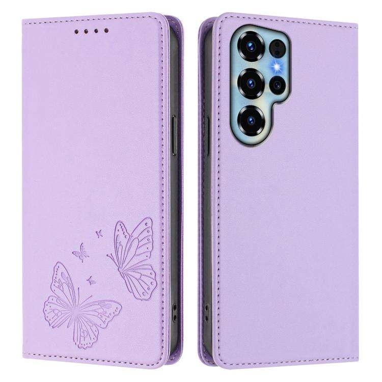 For Doogee Note 56X / Note 56X Pro Strong Magnetic Dual Butterfly RFID Vegan Leather Phone Case(L...