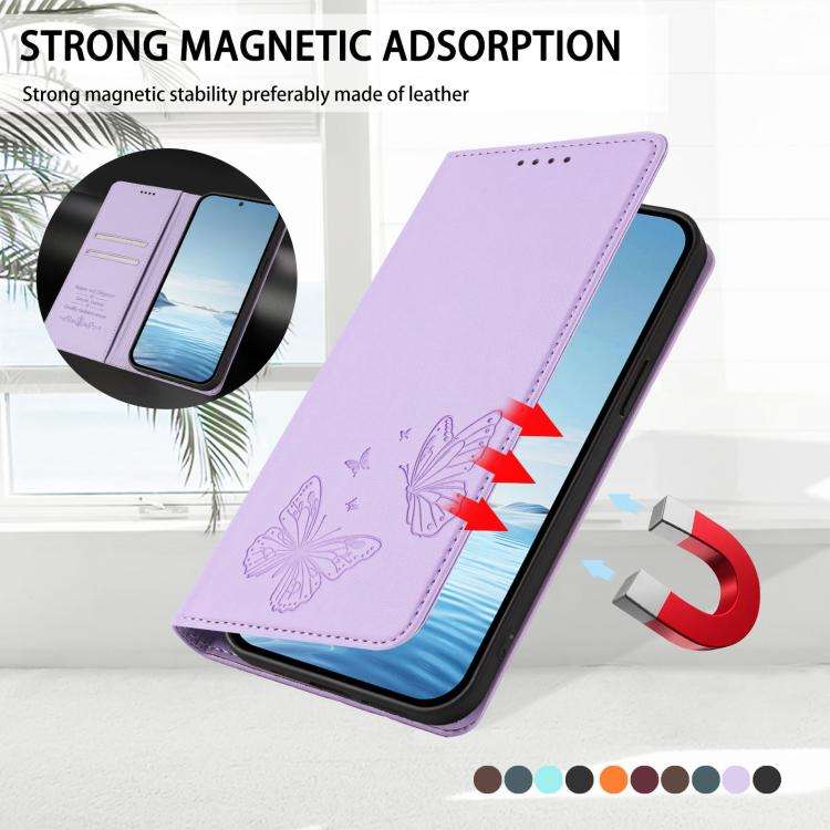 For Doogee Note 56X / Note 56X Pro Strong Magnetic Dual Butterfly RFID Vegan Leather Phone Case(L...
