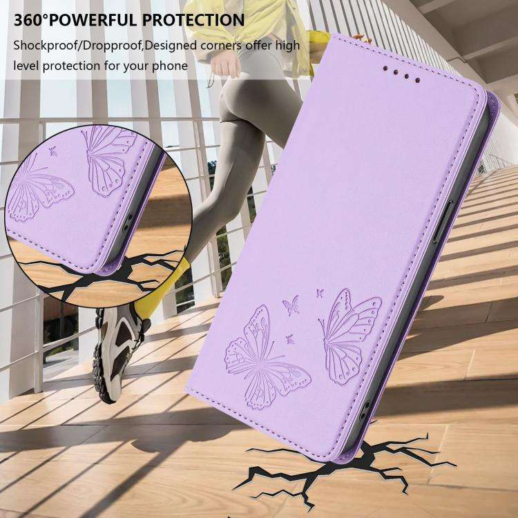 For Doogee Note 56X / Note 56X Pro Strong Magnetic Dual Butterfly RFID Vegan Leather Phone Case(L...